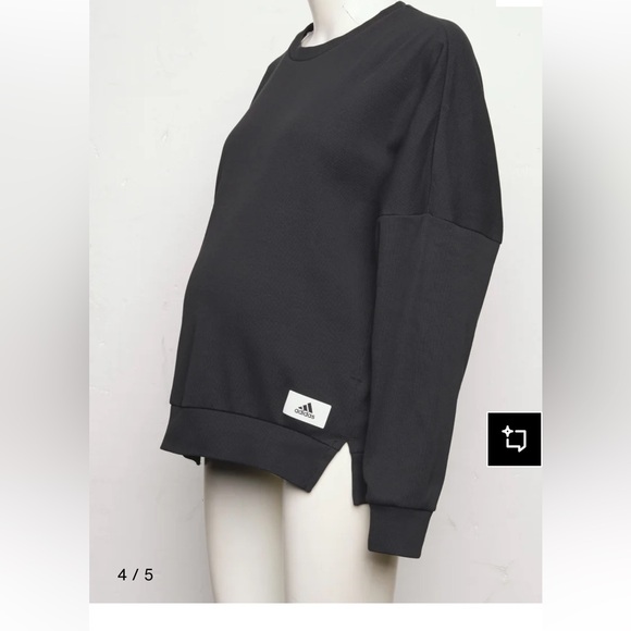 Adidas Maternity Black Crewneck Sweater Small - Picture 7 of 15